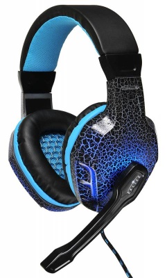 Наушники с микрофоном Оклик HS-L400G ZEUS черный 1.8м мониторные оголовье (NO-3000 LED)