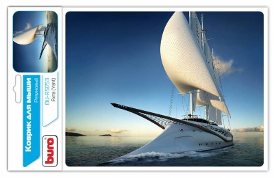 Коврик для мыши Buro BU-R51753 рисунок/яхта 220x180x2мм