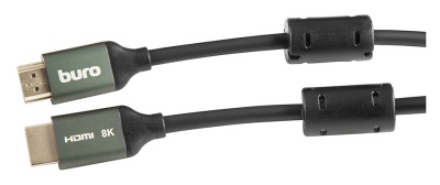 Кабель аудио-видео Buro HDMI (m)/HDMI (m) 2м. феррит.кольца Позолоченные контакты черный (BHP-HDMI-2.1-2G)