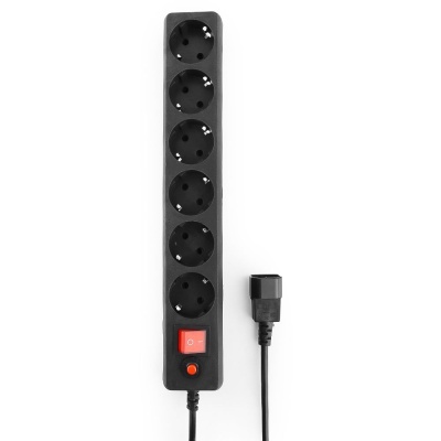 Сетевой фильтр Гарнизон ЕНВ-0 0,5м 6 розеток черный для UPS (C14) {30}  (205373)