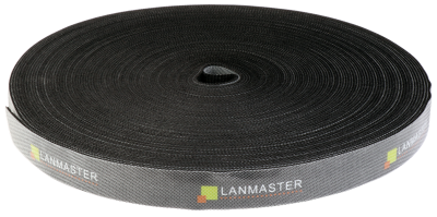 Хомут-липучка TWT шириной 20 мм, 30 м, черный (TWT-VCM30M-BK)