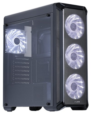 Корпус ZALMAN I3, ATX, BLACK, FRONT MESH, WINDOW, 2x3.5", 3x2.5", 2xUSB2.0, 1xUSB3.0, FAN CONTROLLER, FRONT 3x120mm, REAR 1x120mm (I3)