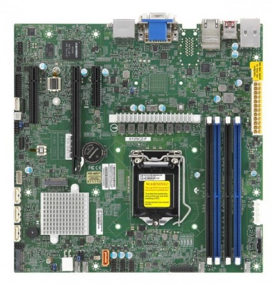 Материнская Плата SuperMicro MBD-X12SCZ-F-O Soc-1200 iW480 mATX 4xDDR4 4xSATA3 SATA RAID Eth Ret