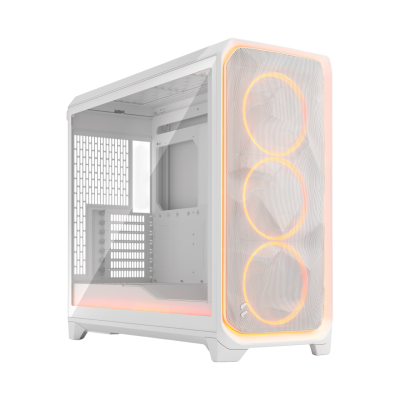 Корпус ПК без блока питания/ Case Fractal Design Meshify 3 XL Ambience Pro RGB TG Clear Tint, Full-Tower, 3x140mm ARGB, 2xUSB-A 3.2 + 1xUSB 3.2 Type-C SSI-EEB, SSI-CEB, E-ATX, ATX, mATX, mITX, White