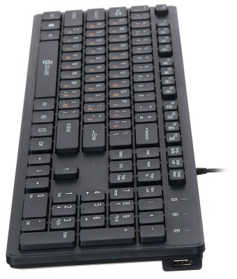 Клавиатура Оклик 520M2U черный/черный USB slim Multimedia