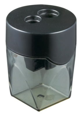 Точилка для карандашей ручная Deli E39768 2 отверстия пластик ассорти дисплей