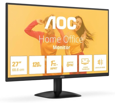 МОНИТОР 27" AOC 27B35HM Black (VA, 1920x1080, 120Hz, 1 ms, 178°/178°, 300 cd/m, 3000:1, +HDMI 1.4 (AC ext))