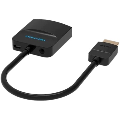 Мультимедиа конвертер Vention HDMI > VGA + аудио Мультимедиа конвертер Vention HDMI 19М/VGA F/mini Jack 3.5 mm F/micro USB 2.0 Type B F (ACHBB)