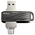 Флеш-накопитель Netac US11 USB 3.0 + Type C 128GB black/silver