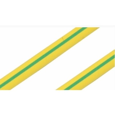 Термоусаживаемая трубка REXANT 15,0/7,5 мм, желто-зеленая, упаковка 50 шт. по 1 м