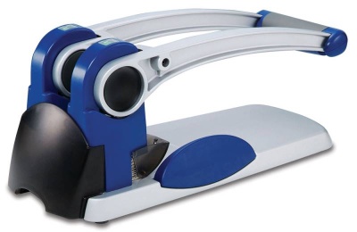 Дырокол Kw-Trio Heavy Duty 9550 макс.:300лист. металл синий/серебристый отв.:2 с линейкой
