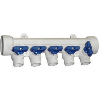 Коллектор TEBO бел. PP-R 40x20х5 вых. универсальный (2/8), арт. 030091274