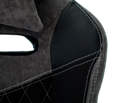Кресло игровое Бюрократ VIKING 6 KNIGHT Fabric черный с подголов. крестовина металл