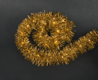 Гирлянда новогодняя светодиодная NGF-D046-01 мишура желтая Navigator Group 30616