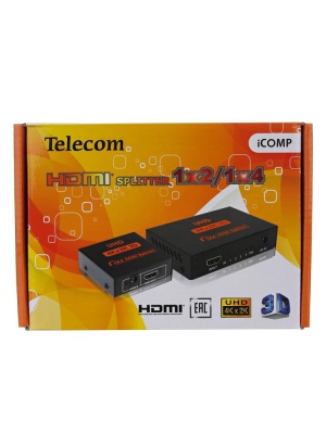 Telecom Разветвитель HDMI 1=>2 4k@30Hz <TTS7000>[6937510891719]