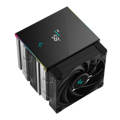 Кулер для процессора DEEPCOOL AK620 DIGITAL SE LGA20XX/1700/1200/115X/AM5/AM4 (9шт/кор, TDP 260W, PWM, DUAL Fan 120mm, 6 тепл. трубок, ARGB, черный) RET (R-AK620-BKADMN-GJD)