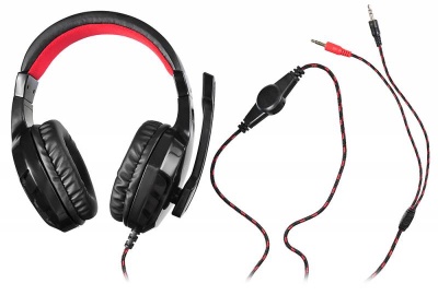 Наушники с микрофоном Оклик HS-L320G Phoenix черный 1.9м мониторные оголовье (NO-3000)