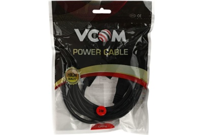 Кабель питания для ноутбуков 3-pin (угловая Евровилка) <VDE> 3G*0.5mm2 VCOM <CE022-CU0.5-3>, 3m VCOM CE022-CU0.5-3M