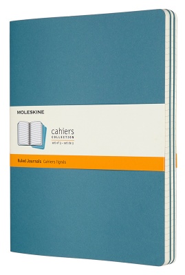 Блокнот Moleskine CAHIER JOURNAL CH021B44 XLarge 190х250мм обложка картон 120стр. линейка голубой (3шт)