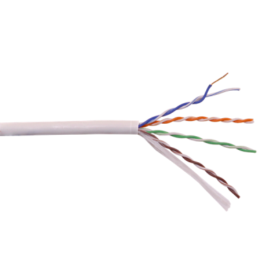 Кабель LANMASTER U/UTP, 4 пары, Кат. 5E, 350 МГц, LSZH, нг(А)-HF, серый, 305 м