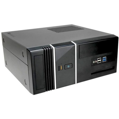BK623BL [6132049] 400w, Slim Case, Micro-ATX / Mini-ITX, Black, Ext:5.25" x 1, 3.5" x 1 (6132049) (320497)