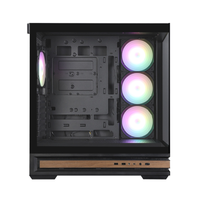 Корпус ZALMAN P40 NAMU, ATX, BLACK, WINDOW, WOODEN ELEMENTS, 2xCombo(2.5” or 3.5”), 1xUSB TYPE-C, 2xUSB3.0, SIDE 3x120mm ARGB, REAR 1x120mm ARGB