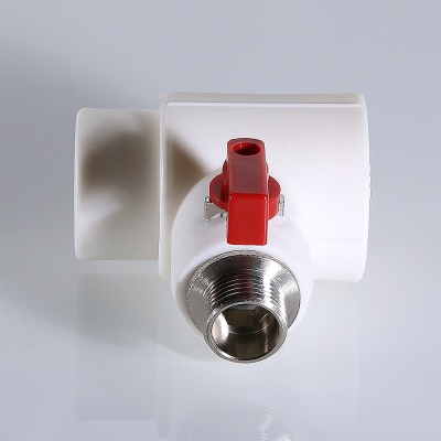 Тройник коллекторный 40x3/4' НР с шаровым краном полипропиленовый PPR