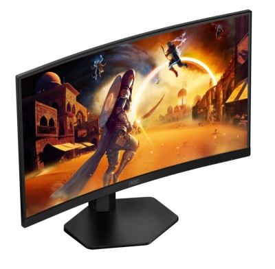 МОНИТОР 27" AOC CQ27G4X Black с поворотом экрана (VA, изогнутый, 2560x1440, 180Hz, 0.5 ms, 178°/178°, 300 cd/m, 80M:1)