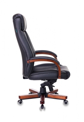 Кресло руководителя Бюрократ T-9922WALNUT черный кожа крестовина металл/дерево