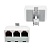 GCR Телефонный разветвитель RJ-11 6p4c, штекер на 3 гнезда, M/3xAF, белый, GA-RJ11-T-3 Greenconnect GA-RJ11-T-3