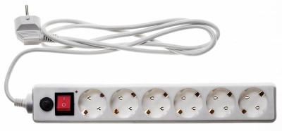 Сетевой фильтр Buro 600SH-16-1.8-W 1.8м (6 розеток) белый (коробка)