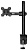 Кронштейн для мониторов ЖК Buro BU-M051-M черный 17"-32" макс.8кг крепление к столешнице поворот и наклон