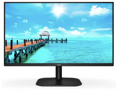 Монитор 27" AOC 27B2AM 1920x1080, LED, 16:9, VA, 250cd, 4000:1, 20M:1, 4ms, 178/178, VGA, HDMI, 75Hz, Speakers, Tilt, Внеш, VESA, Black, 3y (27B2AM)