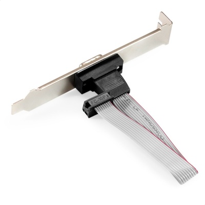 Exegate EX298291RUS Планка портов в корпус 1xCOM ExeGate BrctDB91 (Com 10-pin (F) --> RS232 DB9 Male, кабель 20см)