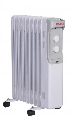 Радиатор масляный Ресанта ОМ-12А 2500Вт белый