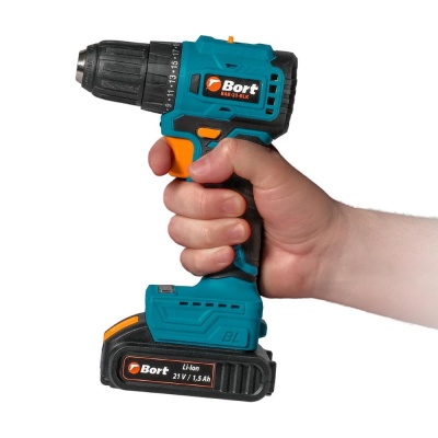 Bort BAB-21-BLK (2X1,5AH) Дрель-шуруповерт аккумуляторная [93413526] { 21 В, 1.5 Ач, Li-lon, 2 Акб }