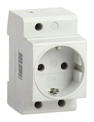 Розетка IEK (MRD10-16) DIN - рейка зазем. IP20 (упак.:1шт)