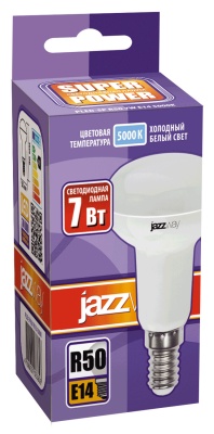 Лампа светодиодная PLED-SP R50 7Вт 5000К холод. бел. E14 540лм 230В JazzWay 1033635