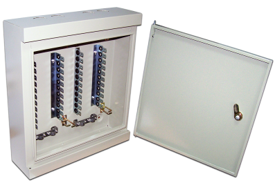 Настенный распределительный бокс, 20 плинтов, 200 пар, металл, с замком (TWT-DB10-20P/KM)