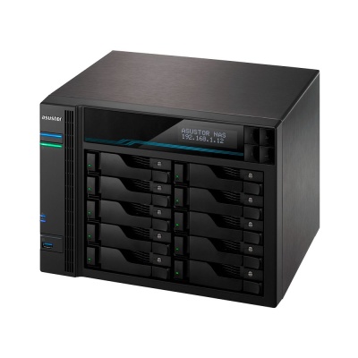 Сетевое хранилище ASUSTOR AS7110T 10-Bay NAS/Media player/Intel Xeon E-2224  3.4GHz up to 4.6GHz(Quad-Core), 8GB SO-DIMM DDR4, noHDD(HDD,SSD),/10x1GbE+3x2,5Gbe(LAN)/3xUSB3.2,HDMI/M.2/4ip camera license ; 90IX01D1-BW3S1 (AS7110T)