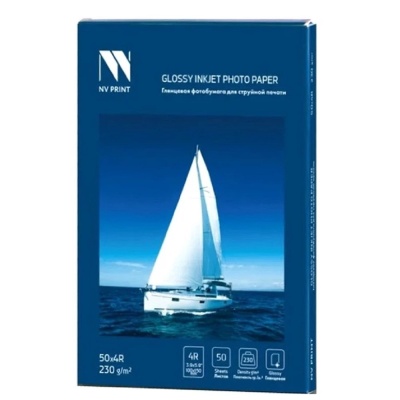 NV Print (NVP-230Gl4Rs50) Глянцевая фотобумага для струйной печати 230 г/м2 4R(100mmx150mm) 50  листов