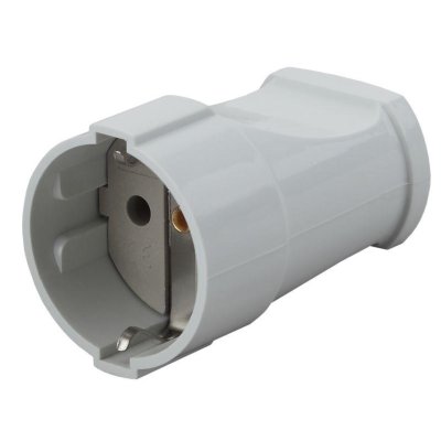 Розетка кабельная с заземл. прямая 16А бел. Rx2-W ЭРА Б0039682