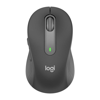 Мышь беспроводная Logitech M650 Signature Graphite [910-006390] темно-серая, 400-4000 dpi, Bluetooth + 2.4G, 5 кнопок, АА-батарейка, полноразмерная, правый хват
