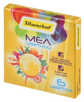 Мел цветной Silwerhof 882086-06 Солнечная коллекция 6цв. картон.коробка