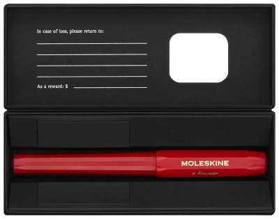 Ручка шариков. Moleskine Kaweco (KAWBALLPENRED) красный d=1мм син. черн. подар.кор. шестигр.