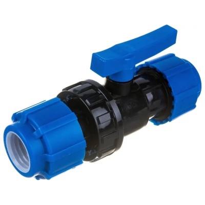 Кран шаровой ТПК-АКВА компрессионный разъемный d 20, 555220020