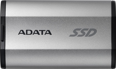 Твердотельный накопитель/ ADATA External SSD SD810, 1000GB, Type-C, USB 3.2 Gen2х2, up to R/W 2000/2000 MB/s, 72.7x44x12.2mm, Silver (5 лет)