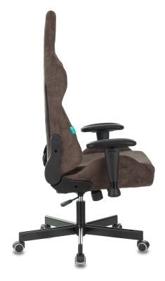 Кресло игровое Бюрократ VIKING KNIGHT Fabric темно-коричневый Light-10 с подголов. крестовина металл