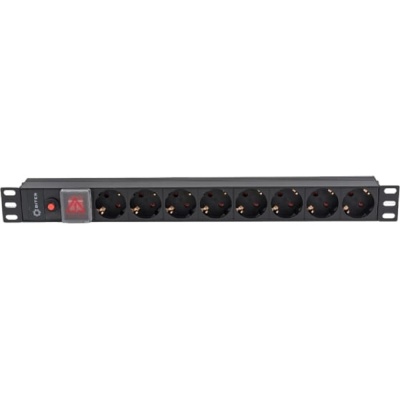 5bites PDU819A-07 Блок розеток  8S / AL / SWITCH / 1U / 19"