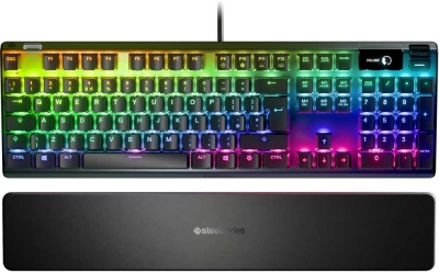Клавиатура Steelseries Apex Pro Ru механическая черный USB for gamer LED (подставка для запястий)